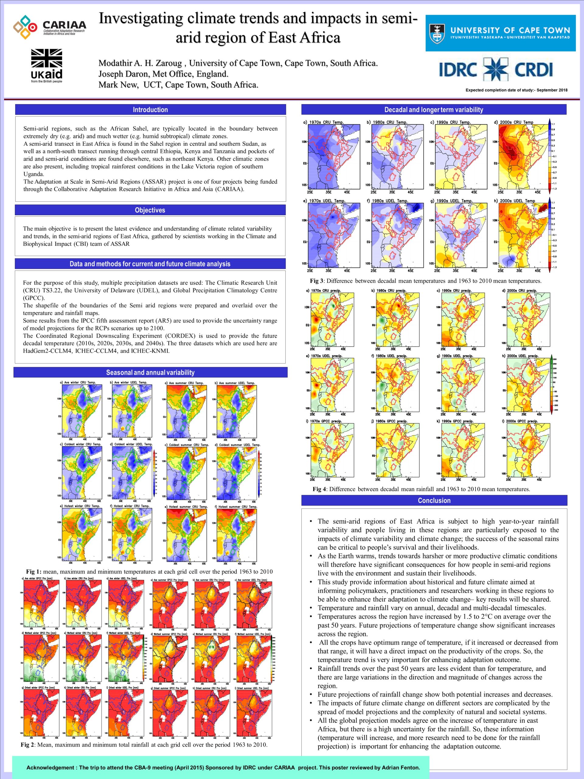Image of Investigating Climate trends and impacts in semi-arid regions of East Africa Poster