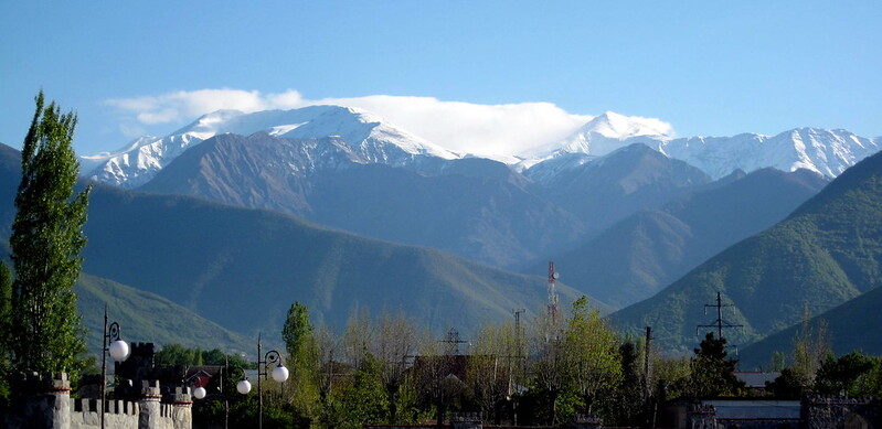 The Caucasus mountains