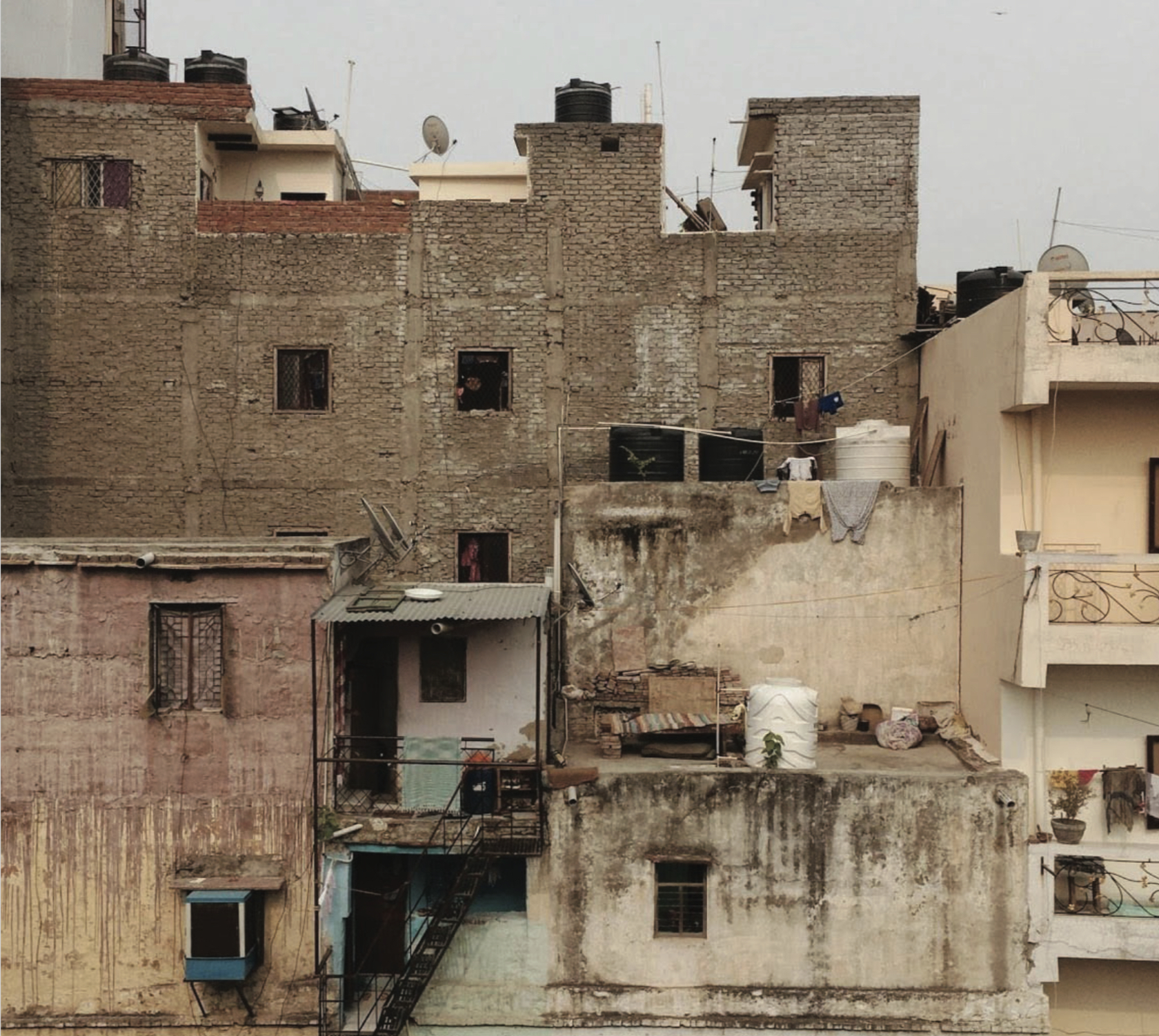 Photograph of informal settlements in India