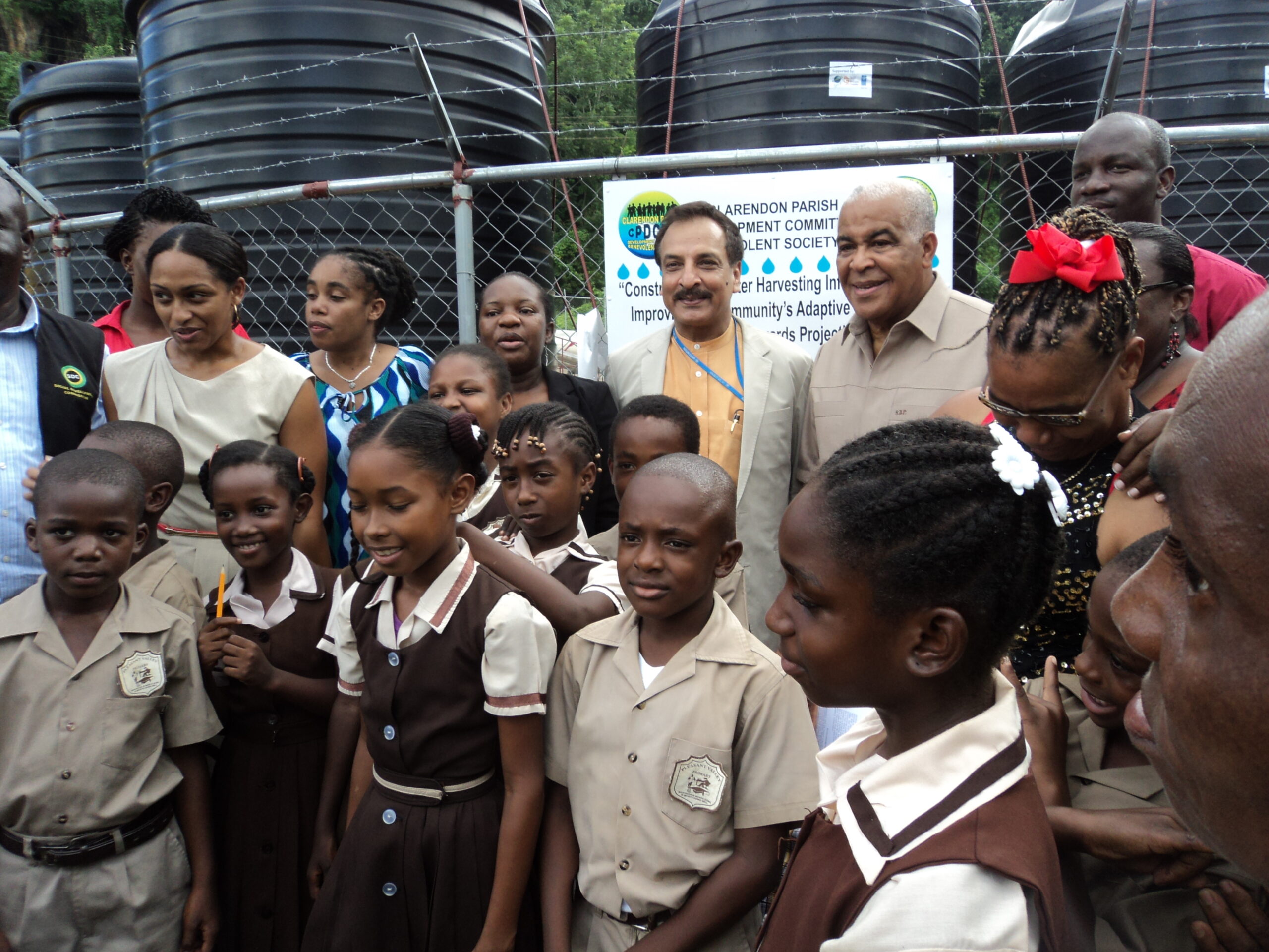 Launch of SIDS CBA rainwater harvesting project in Jamaica with the Hon. Mr. Robert Pickersgill, Minister of Water, Land, Environment and Climate Change