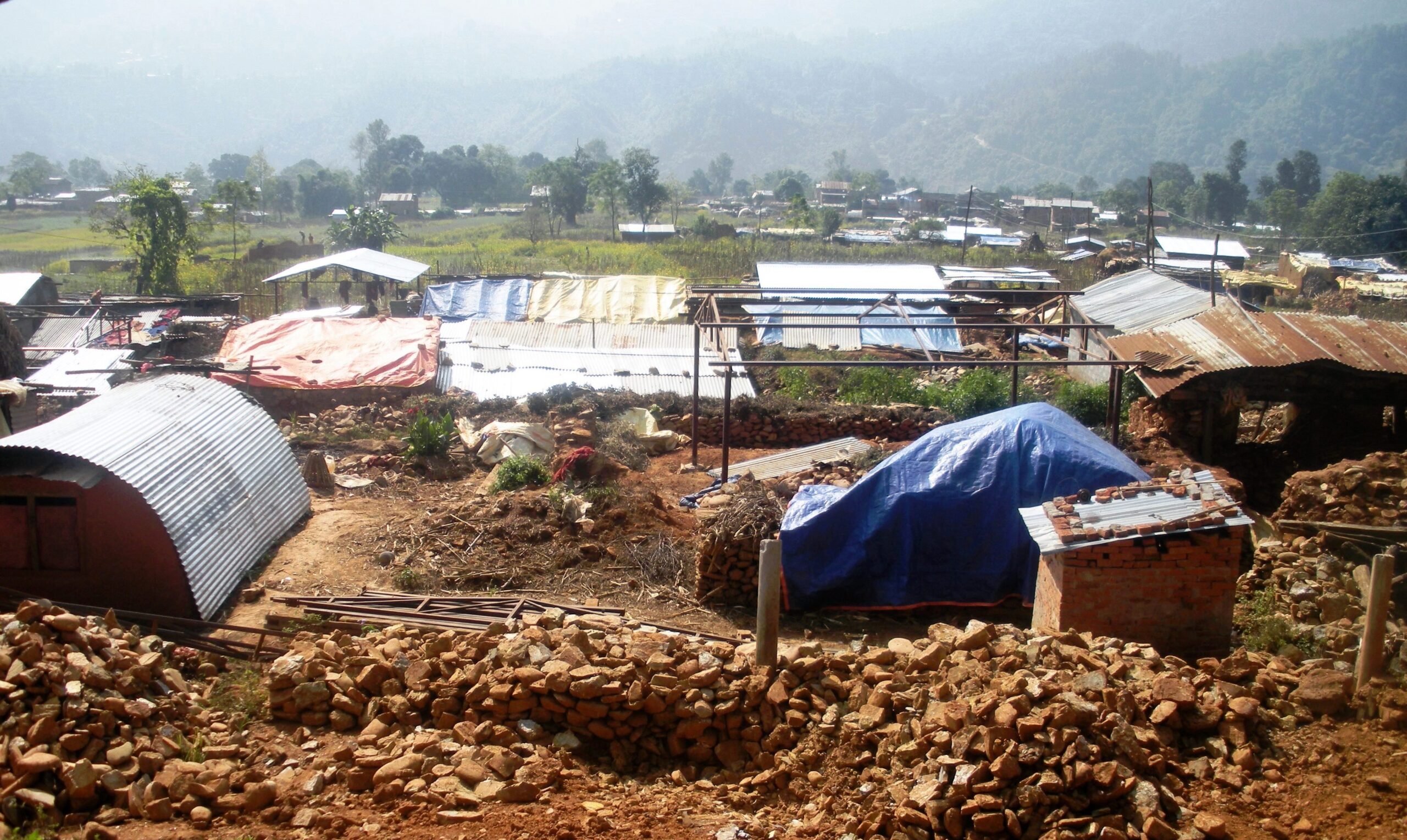 The view of Majhi community after the earthquake in 2015