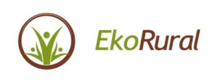 The logo is a brown ring with three green people in the centre with their arms raised.