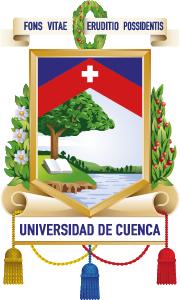 Universidad de Cuenca below a scroll and university logo