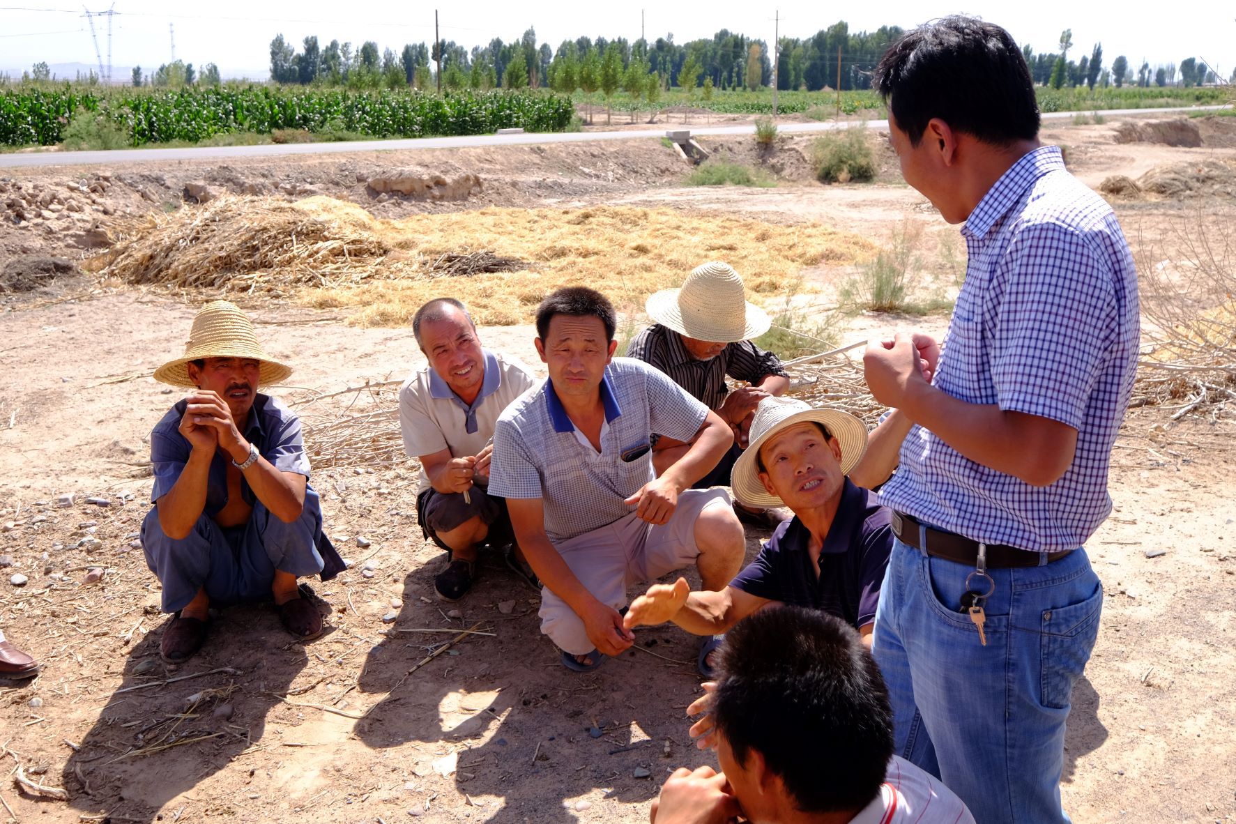 Farmers in Zhangye