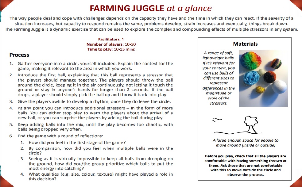 Cover image of farming juggle instructions