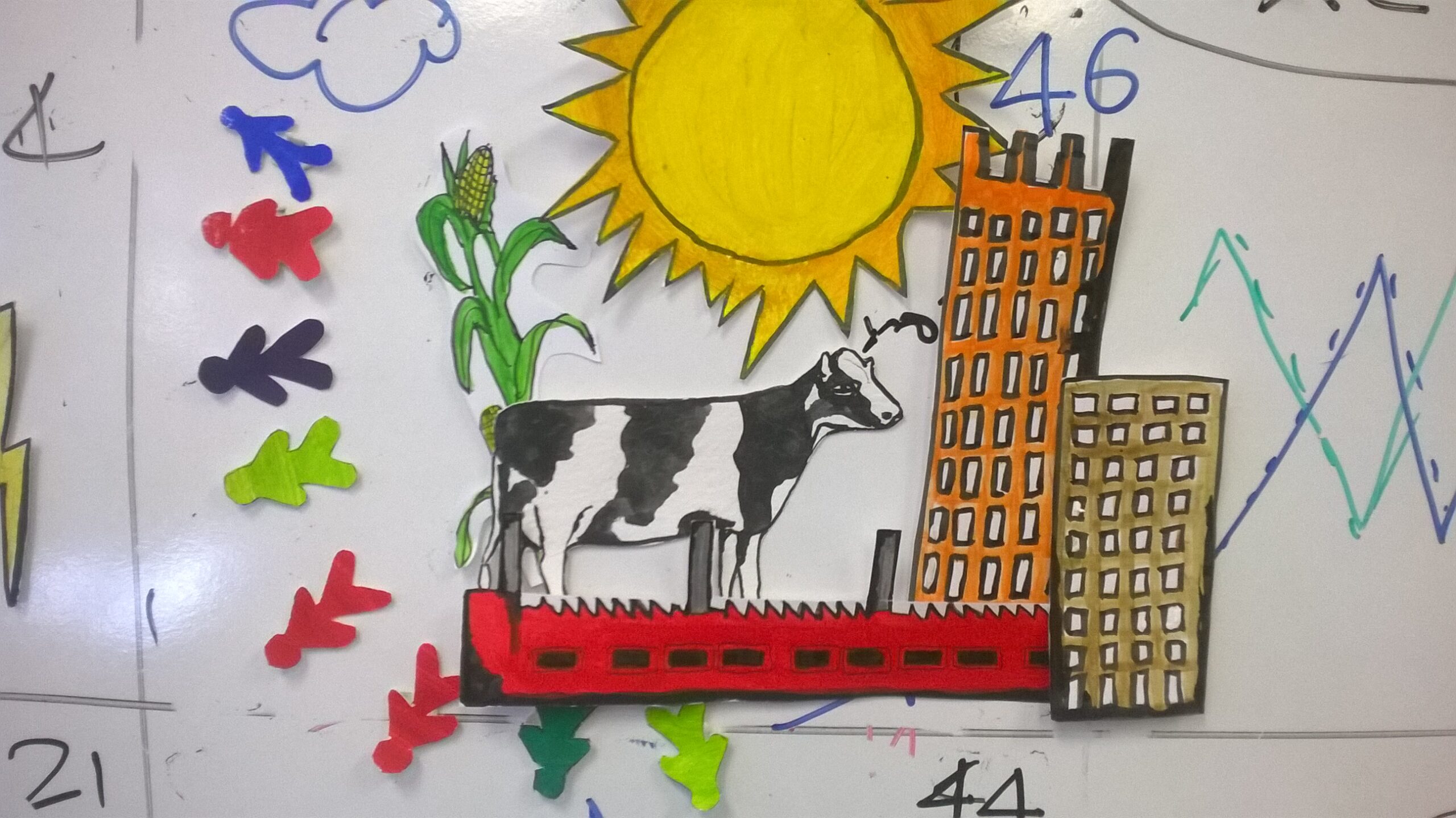 Image of sun and cow