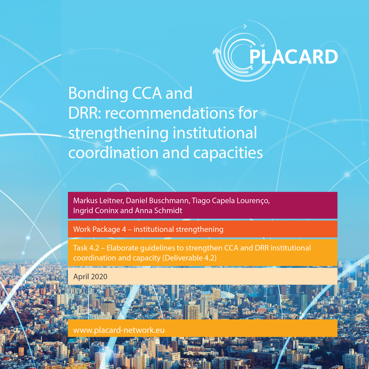 Cover of PLACARD Institutional strengthening report