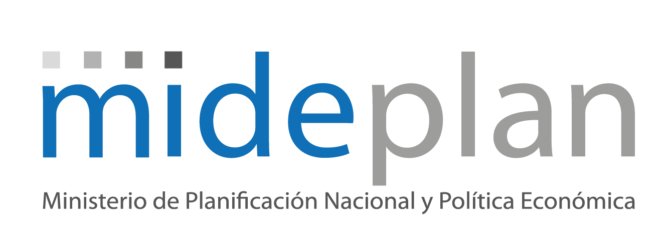 mideplan in blue and grey, with Ministerio de Planificación Nacional y Política Económica below in smaller writing