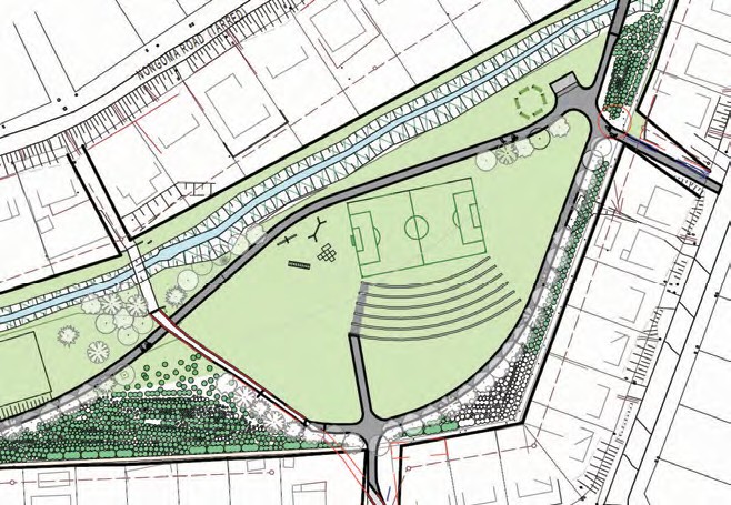 Schematic drawing of a pocket park in the eThekwini Municipality