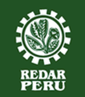 White logo and organisation name on a green background
