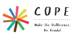 a colorful pinwheel next to the words 'COPE: Make the Difference, Be Ready!'