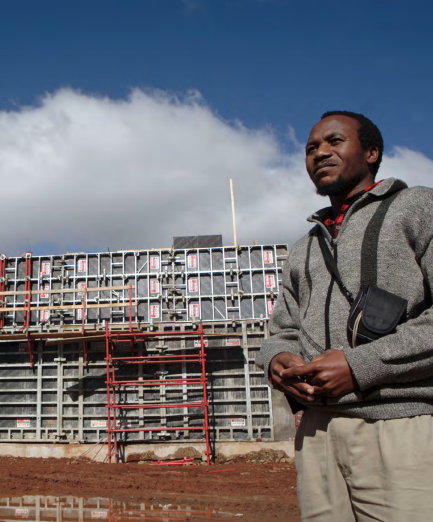 Mazenod resevoir under construction, Lesotho