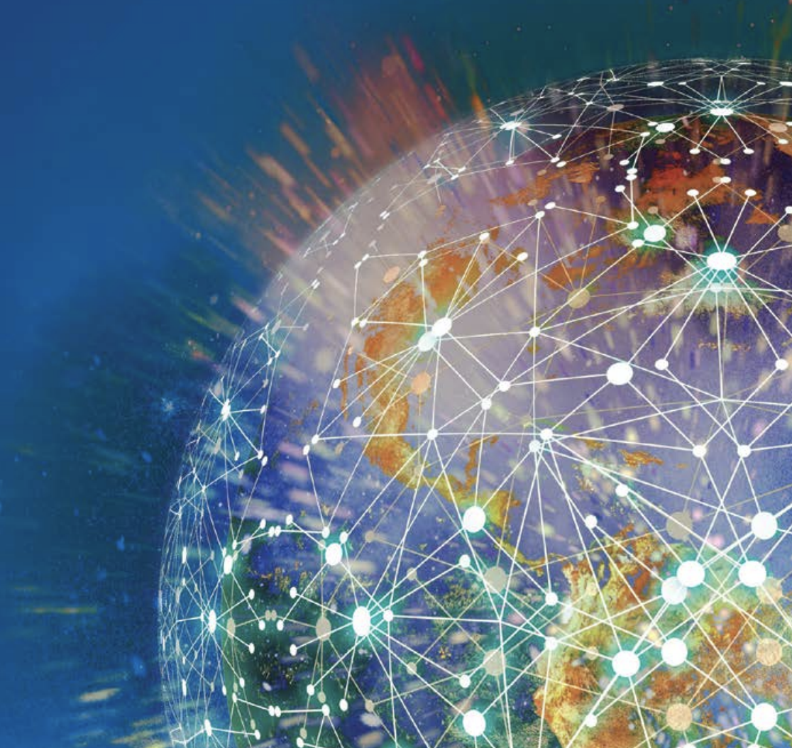 Image of interconnected globe, taken from front page of report