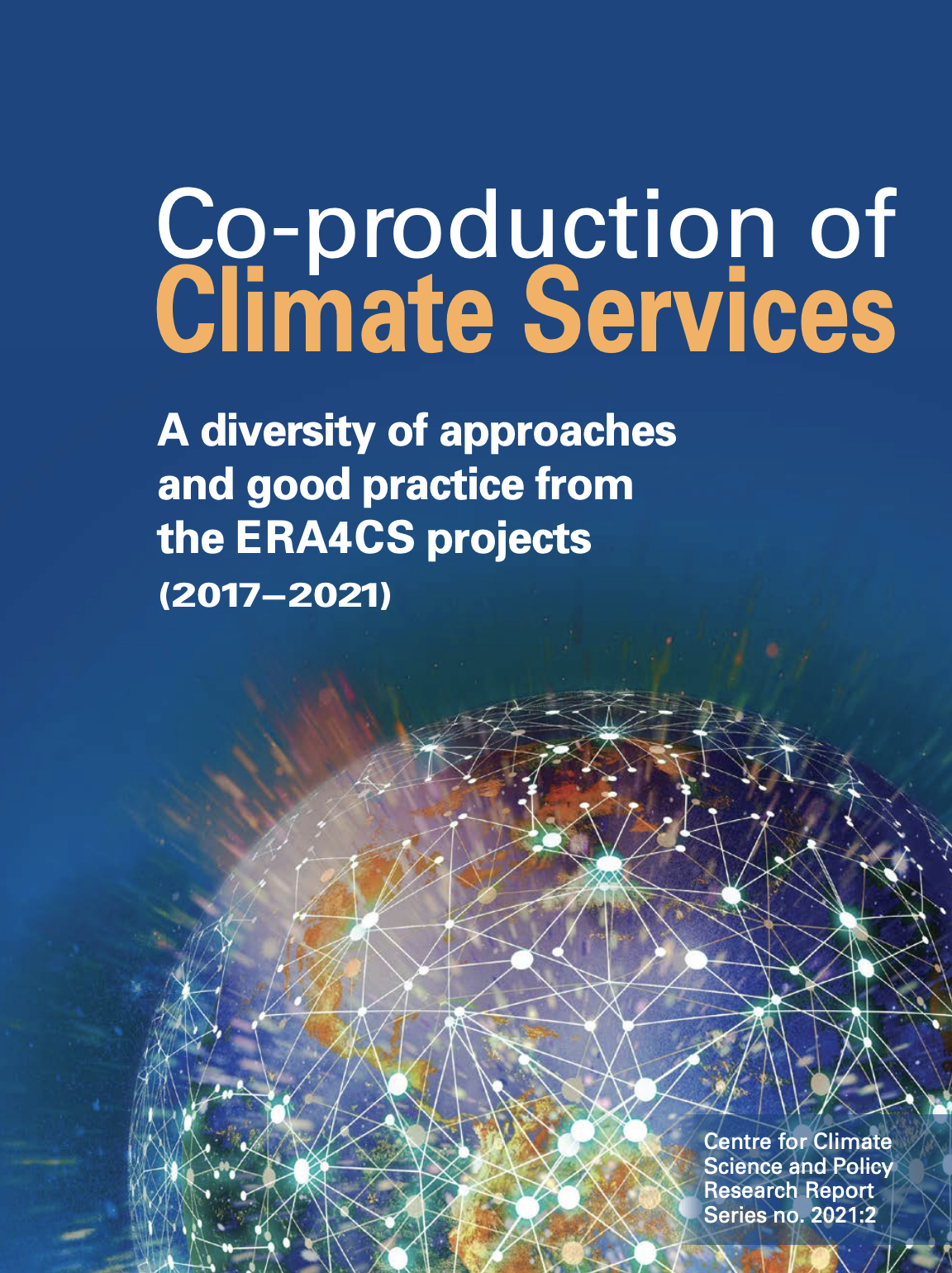 Front cover of report, with title and image of interconnected globe