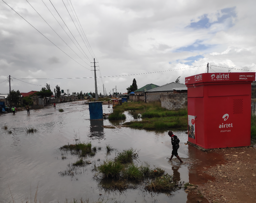 Flood waters in Kanyama - Photograph taken by Lena Grobusch