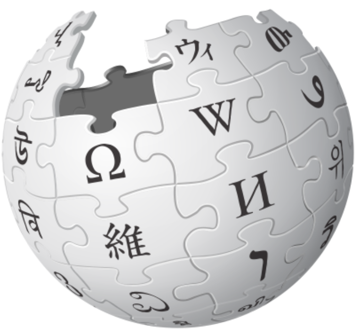Wikipedia logo, version 1 by Nohat (concept by Paullusmagnus); Wikimedia.