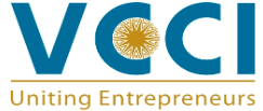VCCI in blue with a gold star and circle inside the first C, with the words Uniting Entrepreneurs in gold below this
