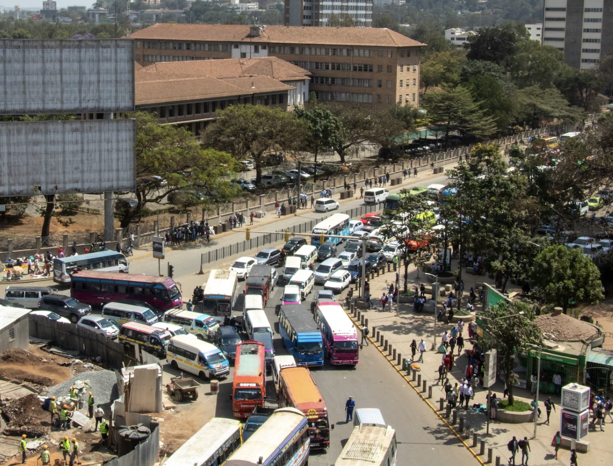Traffic in Nairobi, Kenya