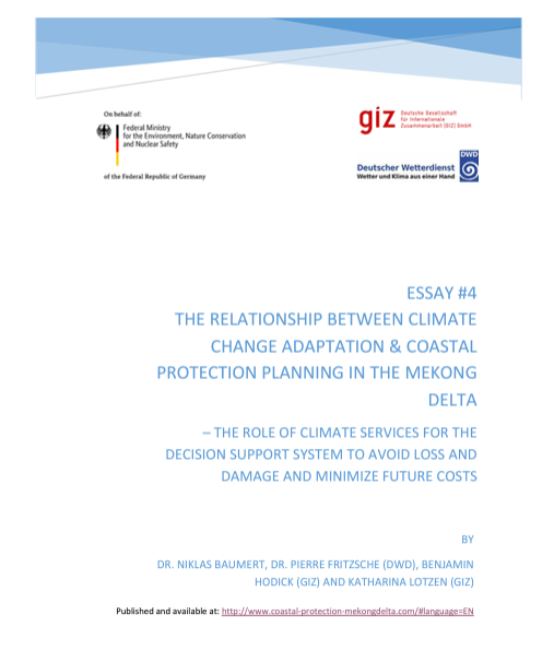 The relationship between climate change adaptation & coastal protection planning in the Mekong Delta