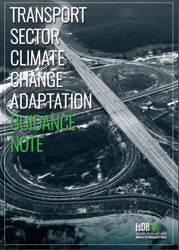 Cover page of Transport Sector Climate Change Adaptation Guidance Note: highway junction with little traffic