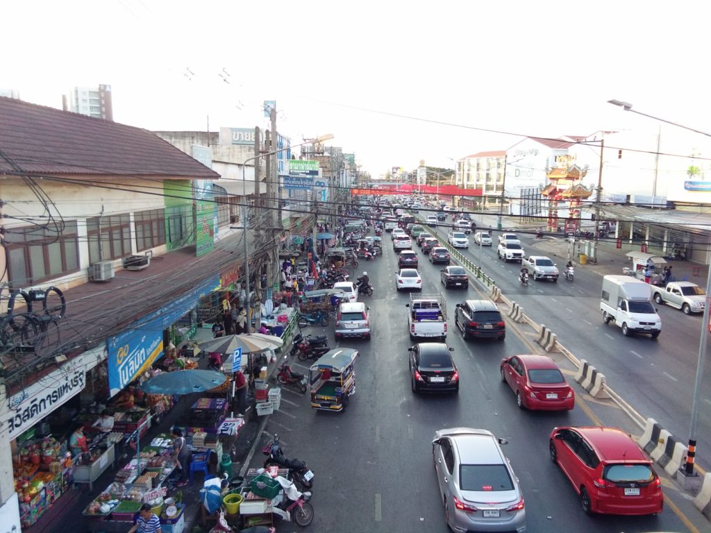 A busy street in central Udon Thani. Photo: Diane Archer / SEI.