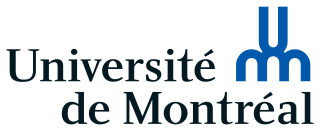 Université de Montréal in black with blue logo