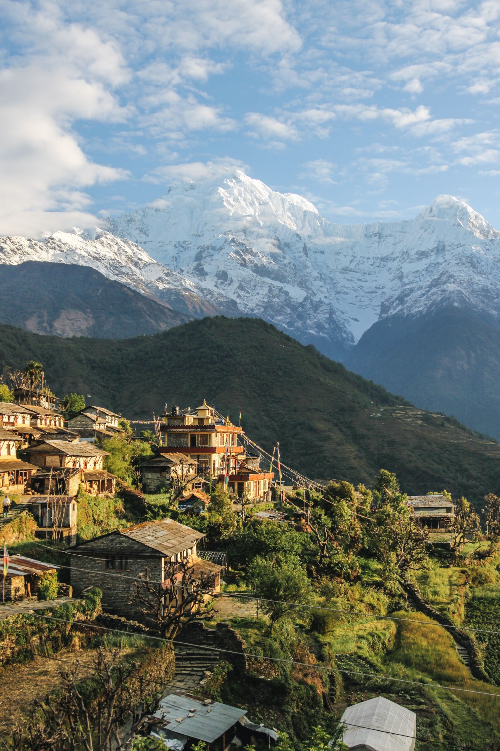 Village of Annapurna, Narchyang, Nepal. Photo by Giuseppe Mondì on Unsplash.