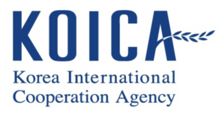 KOICA in dark blue with Korea International Cooperation Agency underneath